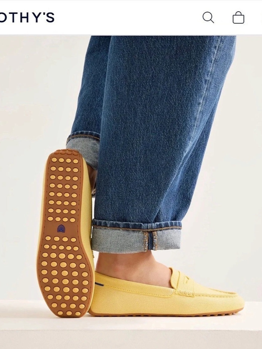 Rothy's The Daily Driver Yellow Loafers